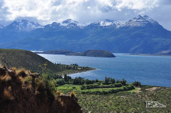 O maior lago do país, General Carrera, no caminho entre Chile Chico e a Carretera Austral, no sul do Chile